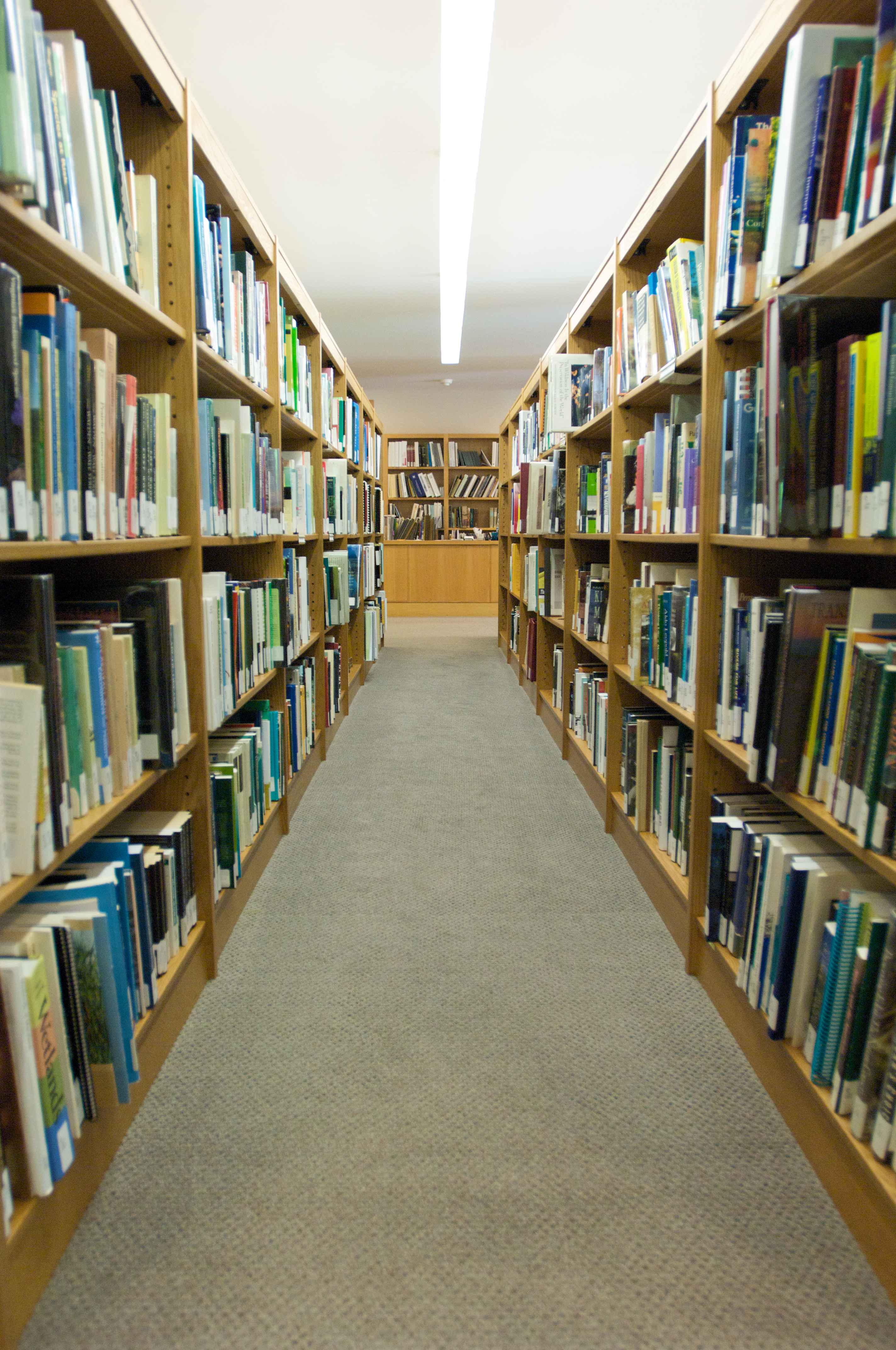 Library bookshelves